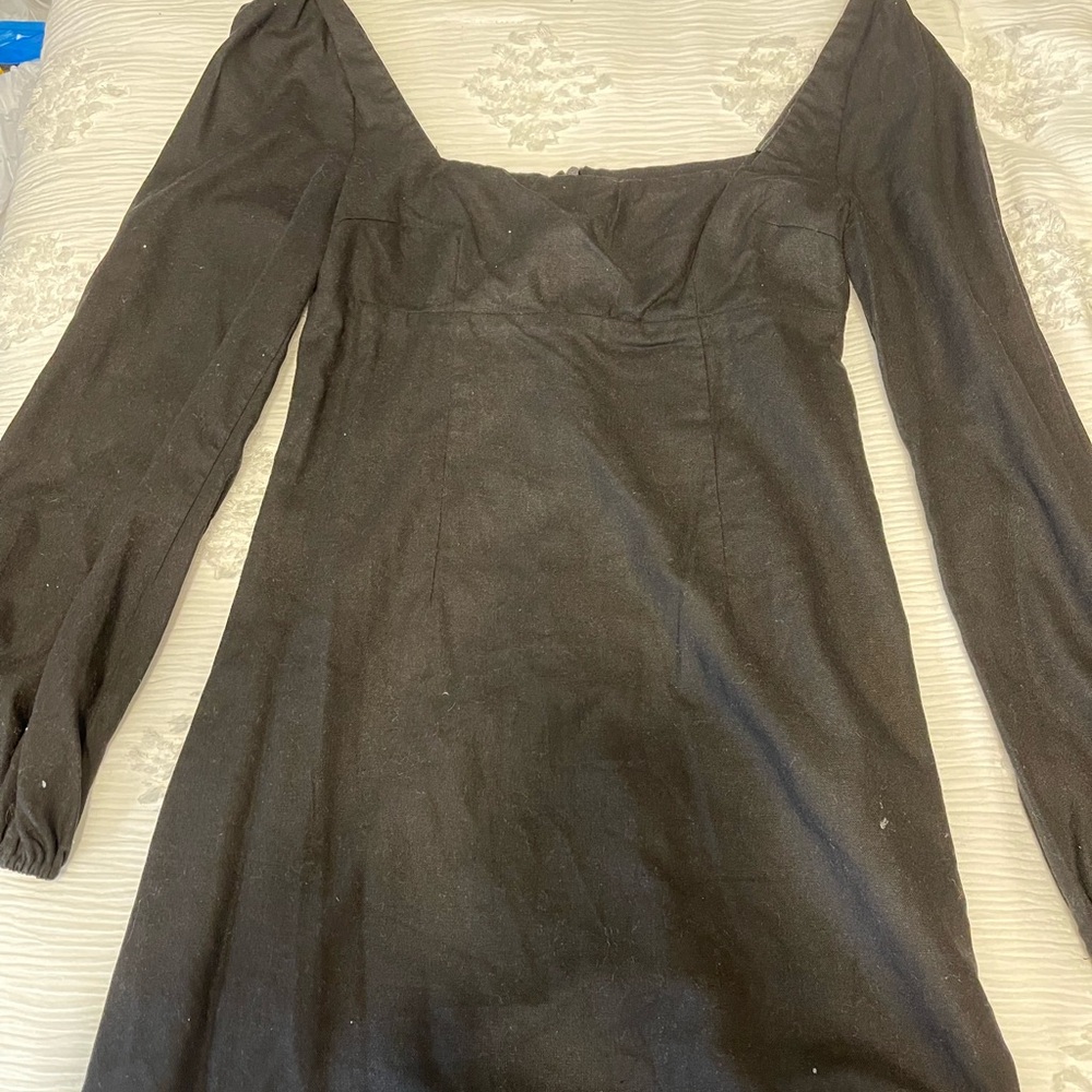Princess Polly Black long sleeve mini dress